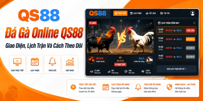 Đá Gà Online QS88 – Giao Diện, Lịch Trận Và Cách Theo Dõi