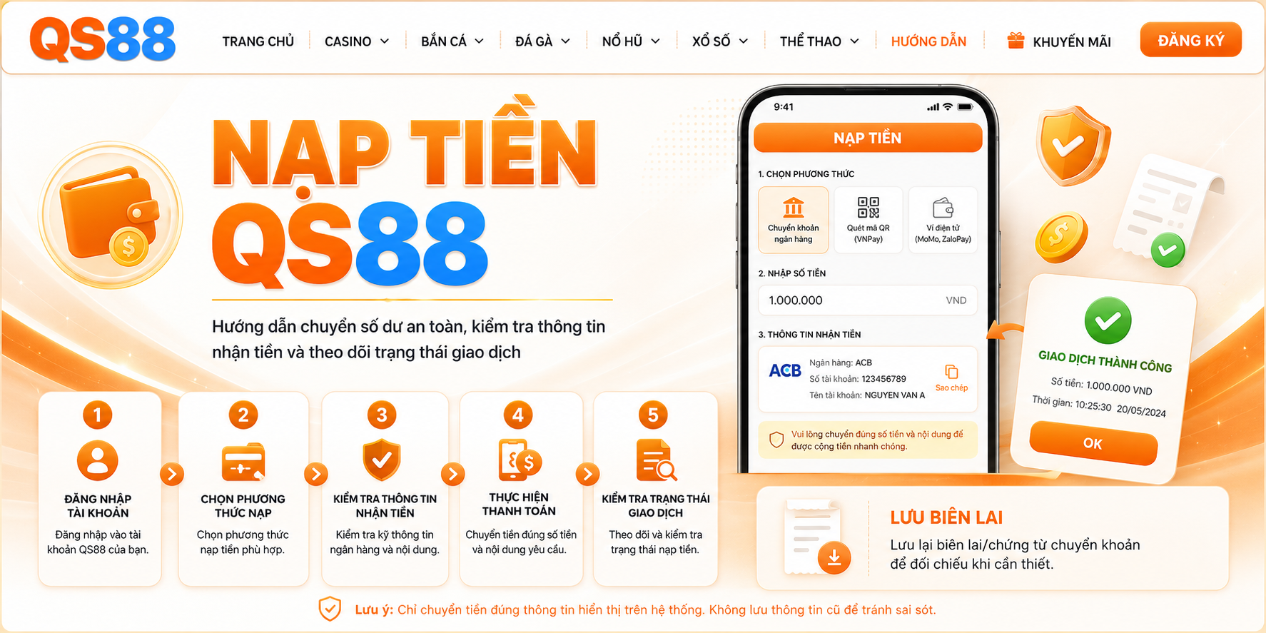 Nạp tiền QS88 