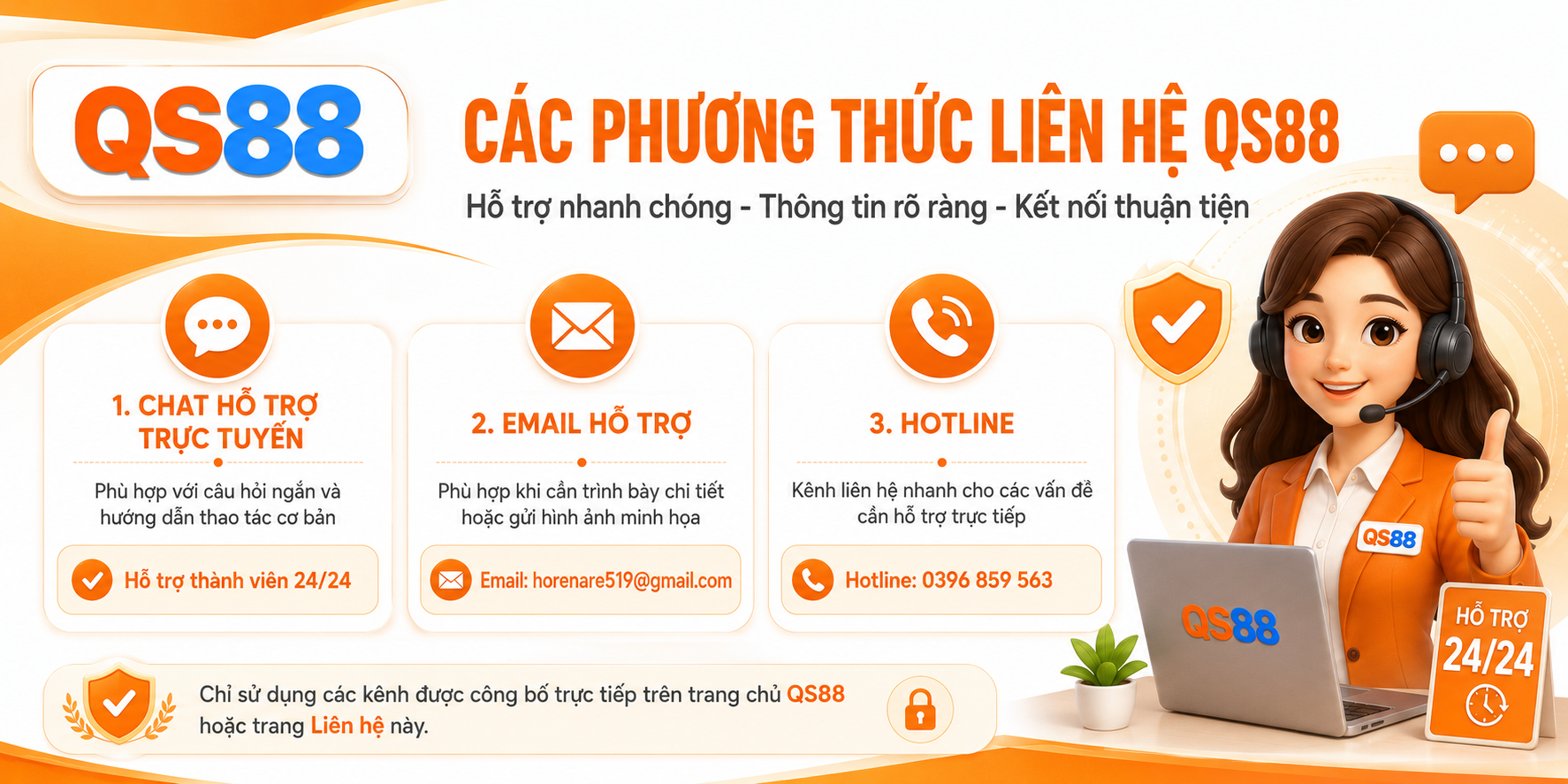 Các phương thức liên hệ 