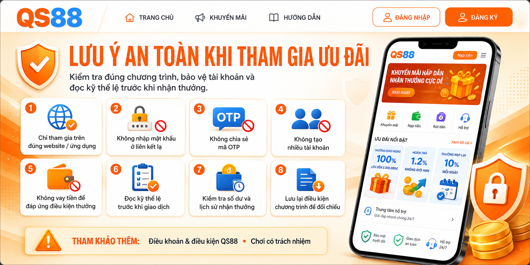 Lưu ý an toàn khi tham gia ưu đãi 