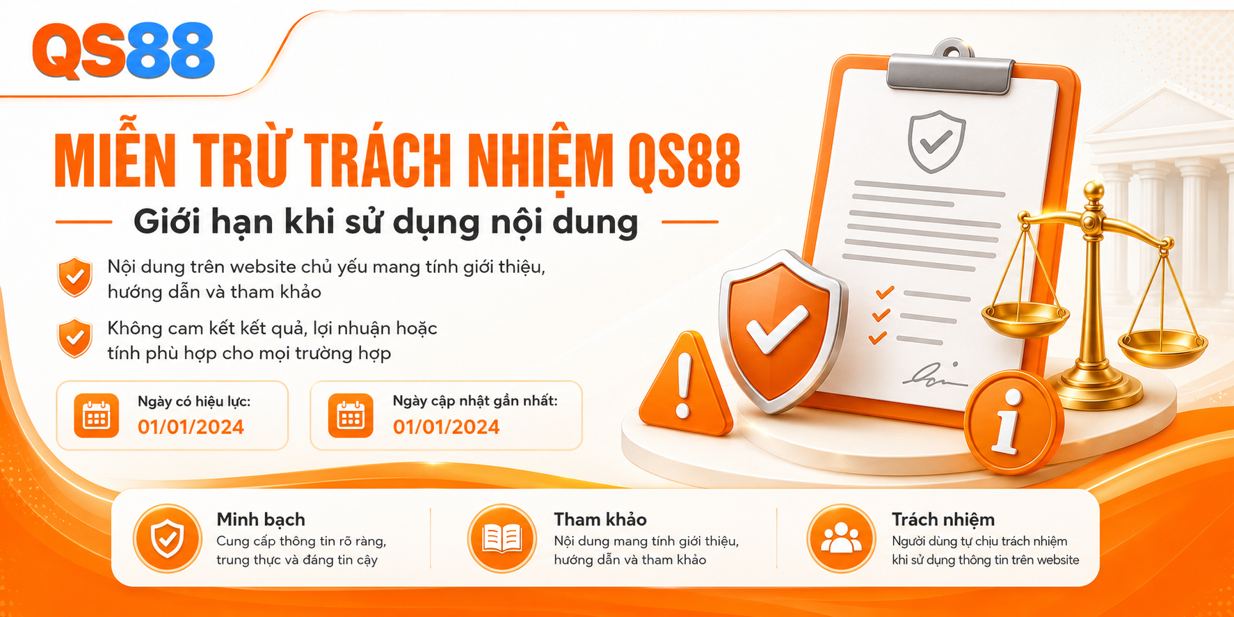 Miễn trừ trách nhiệm QS88