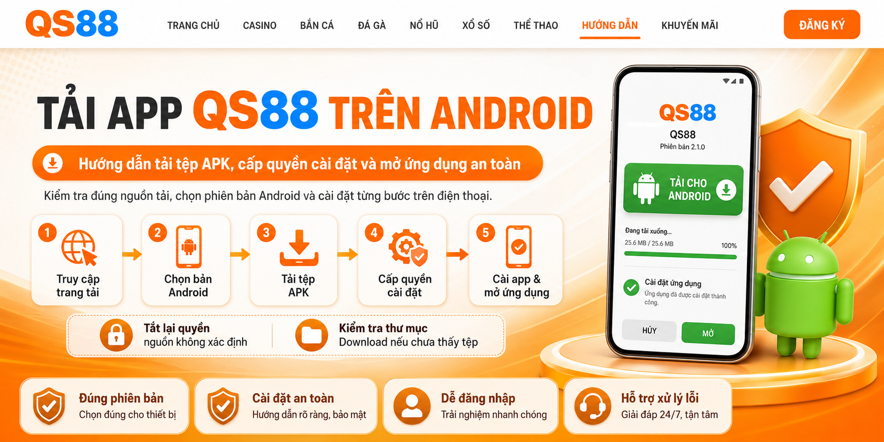 Hướng dẫn tải app trên android